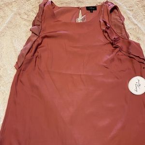 Milk & Honey Ruffled Arm Tank BNWT